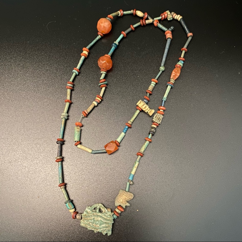 Vintage Multi Gemstone, Turquoise, Coral, Stone Long Beaded Pendant Necklace - Picture 3 of 16